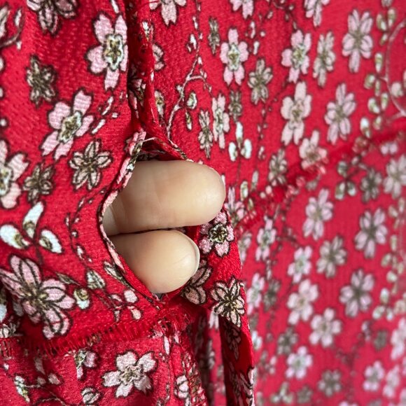 Red Floral Prairie Dress - Picture 15 of 15